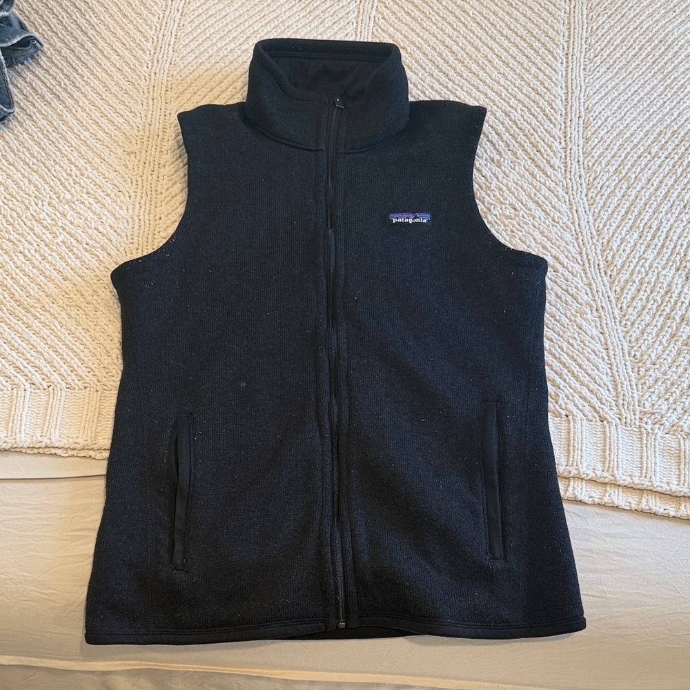 Patagonia Black Fleece Vest with Logo